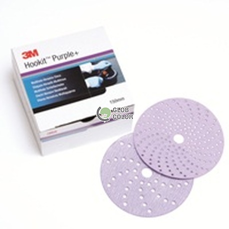 3M 50524 Wielootworowy fioletowy krążek 150mm, P80 Hookit Purple+ 