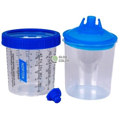 NORTON 66254451726 Kubki lakiernicze system PPS FPS zestaw 650ml 125?m (50 szt.)