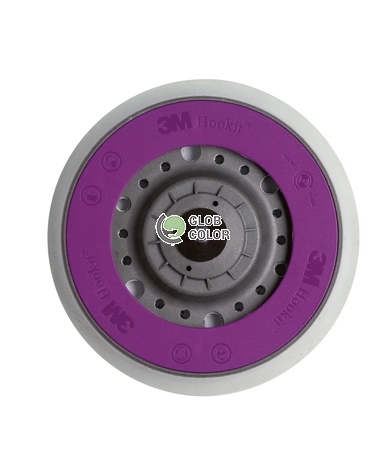 3M 50540 Wielootworowa podkładka do krążków na rzep 150mm Hookit Purple+, standard, szara, 5/16